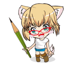 a fox "Konchan"Ver.2(No Word Ver) sticker #3155235