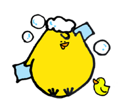 rabbit with bird sticker #3156290