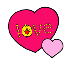 rabbit with bird sticker #3156294