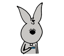rabbit with bird sticker #3156298