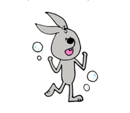 rabbit with bird sticker #3156300