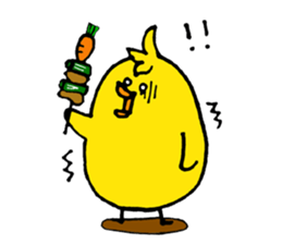 rabbit with bird sticker #3156305