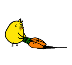 rabbit with bird sticker #3156315