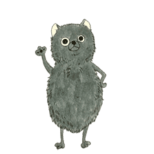 Blak Pomeranian Kokkun sticker #3157044