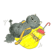 Blak Pomeranian Kokkun sticker #3157051