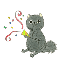 Blak Pomeranian Kokkun sticker #3157053