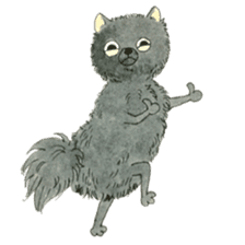 Blak Pomeranian Kokkun sticker #3157056