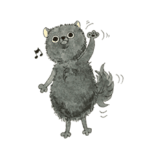 Blak Pomeranian Kokkun sticker #3157068