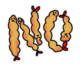 Funny fried shrimps sticker #3157324