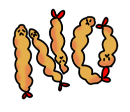 Funny fried shrimps sticker #3157324