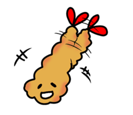 Funny fried shrimps sticker #3157333