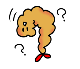 Funny fried shrimps sticker #3157356