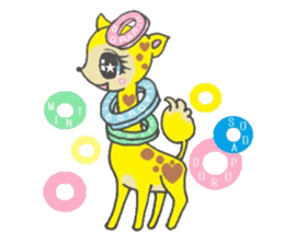 Cute Colorful animal Sticker sticker #3158810