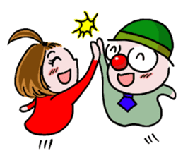 Clown YAMA & Opera Singer MARI sticker #3160005