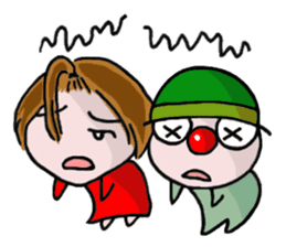 Clown YAMA & Opera Singer MARI sticker #3160009