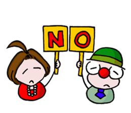 Clown YAMA & Opera Singer MARI sticker #3160012