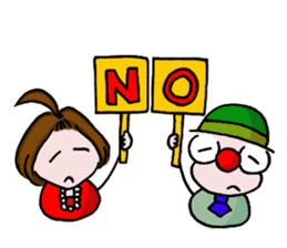 Clown YAMA & Opera Singer MARI sticker #3160012