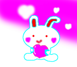 A baby rabbit and tortoise sticker #3160557