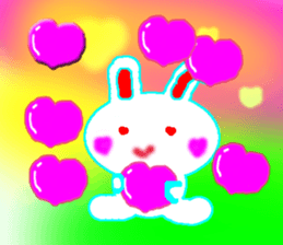 A baby rabbit and tortoise sticker #3160559