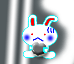 A baby rabbit and tortoise sticker #3160560