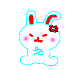 A baby rabbit and tortoise sticker #3160566