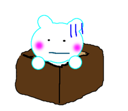 A baby rabbit and tortoise sticker #3160579