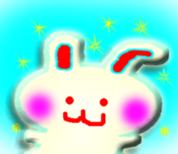 A baby rabbit and tortoise sticker #3160582