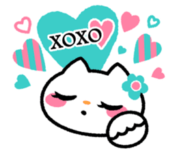 White cat RON. sticker #3160841