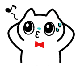 White cat RON. sticker #3160858