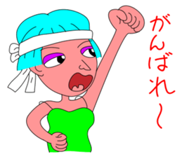 A girl with light blue hair sticker #3161149