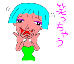 A girl with light blue hair sticker #3161169