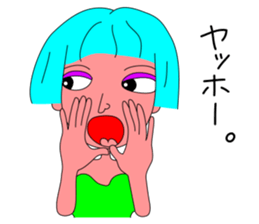 A girl with light blue hair sticker #3161171