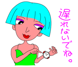 A girl with light blue hair sticker #3161174