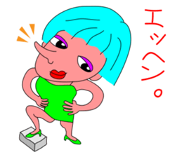 A girl with light blue hair sticker #3161184