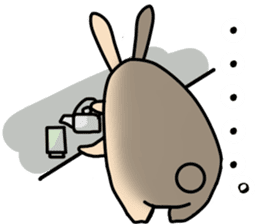 working rabbitish sticker #3161714