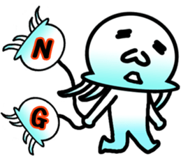 Jellyfish boy sticker #3163309