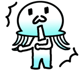 Jellyfish boy sticker #3163320