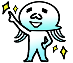 Jellyfish boy sticker #3163335