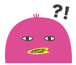 blue bear and pink bird sticker #3163425