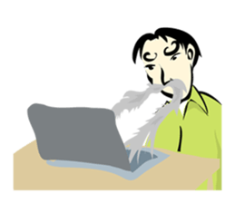 mustache Sticker sticker #3164008