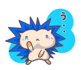 Happy blue hedgehog sticker #3164602