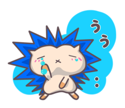 Happy blue hedgehog sticker #3164603