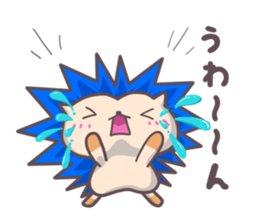 Happy blue hedgehog sticker #3164604