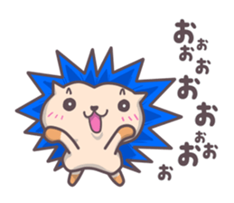 Happy blue hedgehog sticker #3164608
