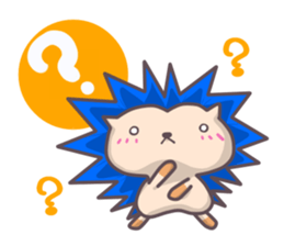 Happy blue hedgehog sticker #3164617