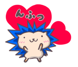 Happy blue hedgehog sticker #3164618