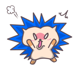 Happy blue hedgehog sticker #3164620