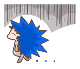 Happy blue hedgehog sticker #3164623