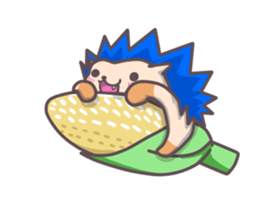 Happy blue hedgehog sticker #3164625