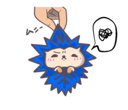 Happy blue hedgehog sticker #3164626